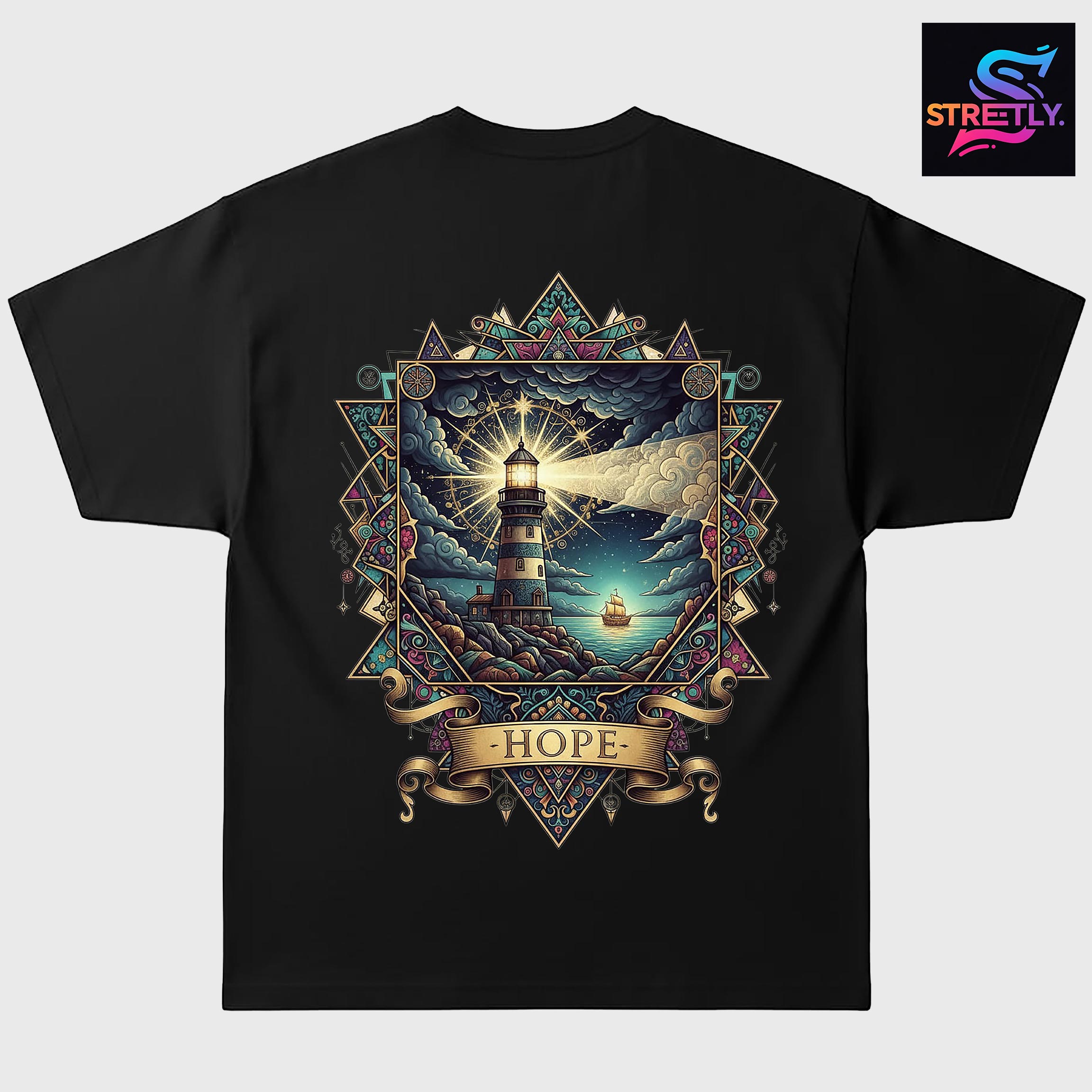 Hope|Graphic Printed Oversized Crew Neck Premium T-shirt|100% Cotton|Unisex