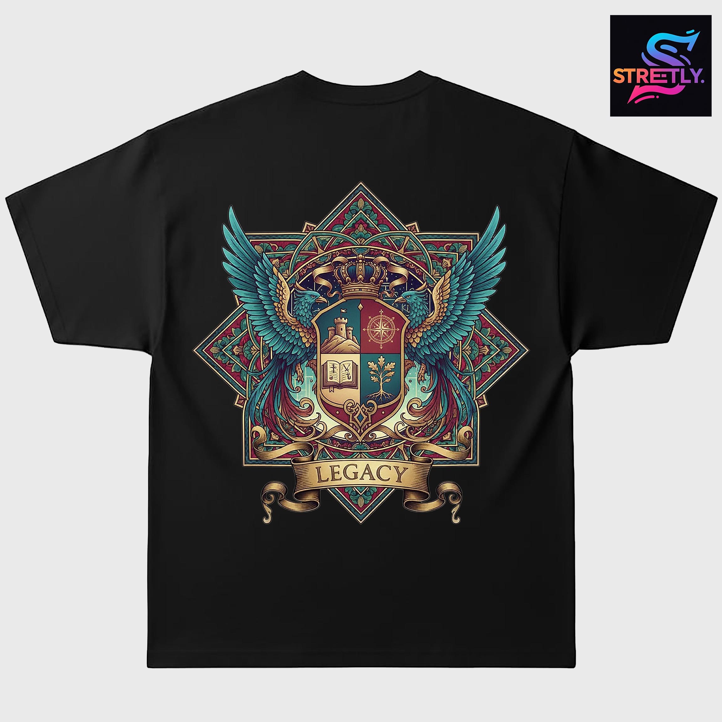 Legacy|Graphic Printed Oversized Crew Neck Premium T-shirt|100% Cotton|Unisex