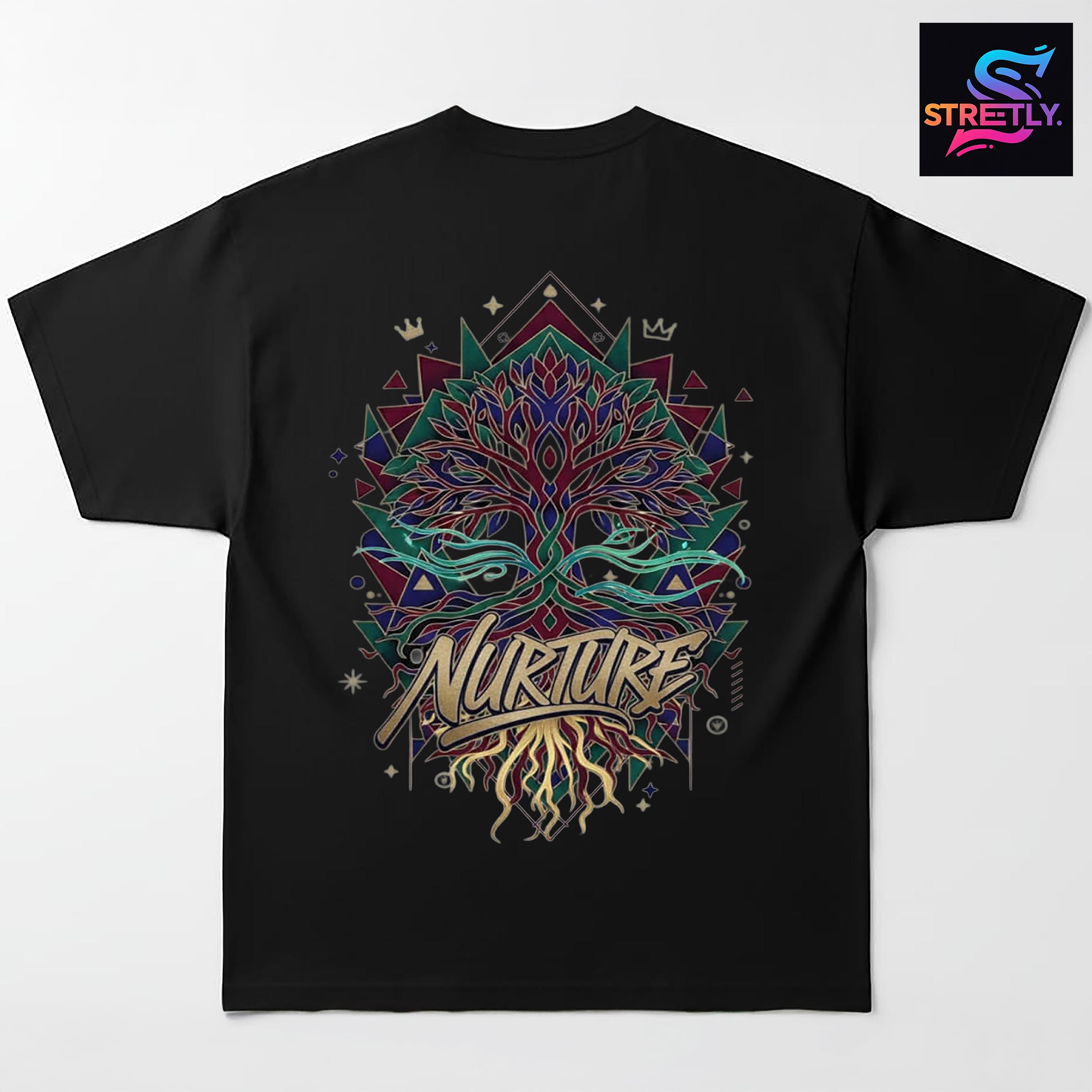 Nurture|Graphic Printed Oversized Crew Neck Premium T-shirt|100% Cotton|Unisex