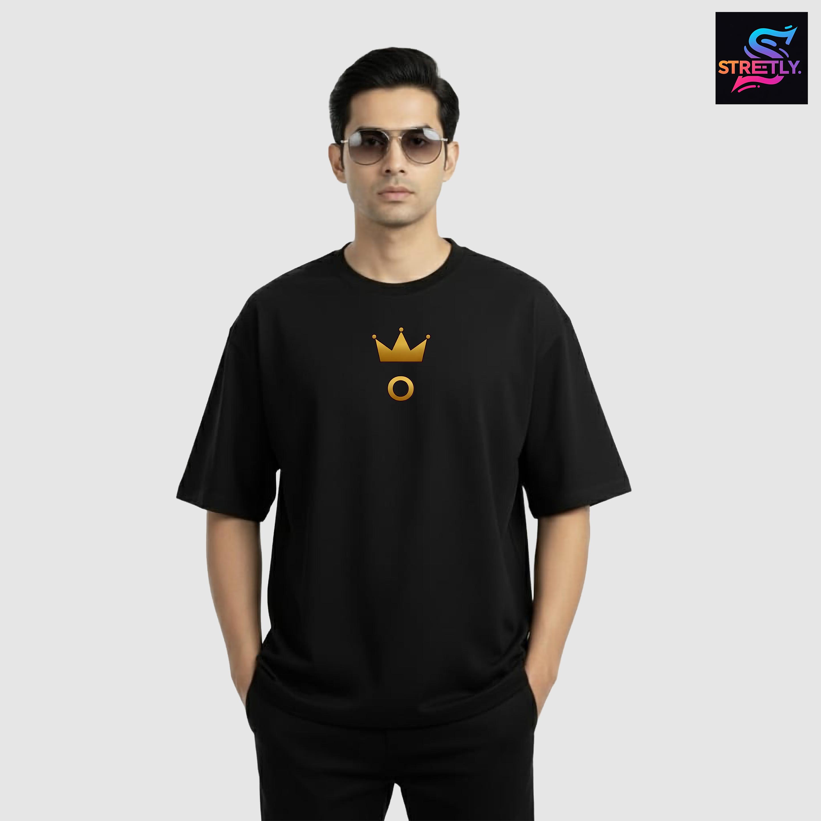 Overcome|Graphic Printed Oversized Crew Neck Premium T-shirt|100% Cotton|Unisex