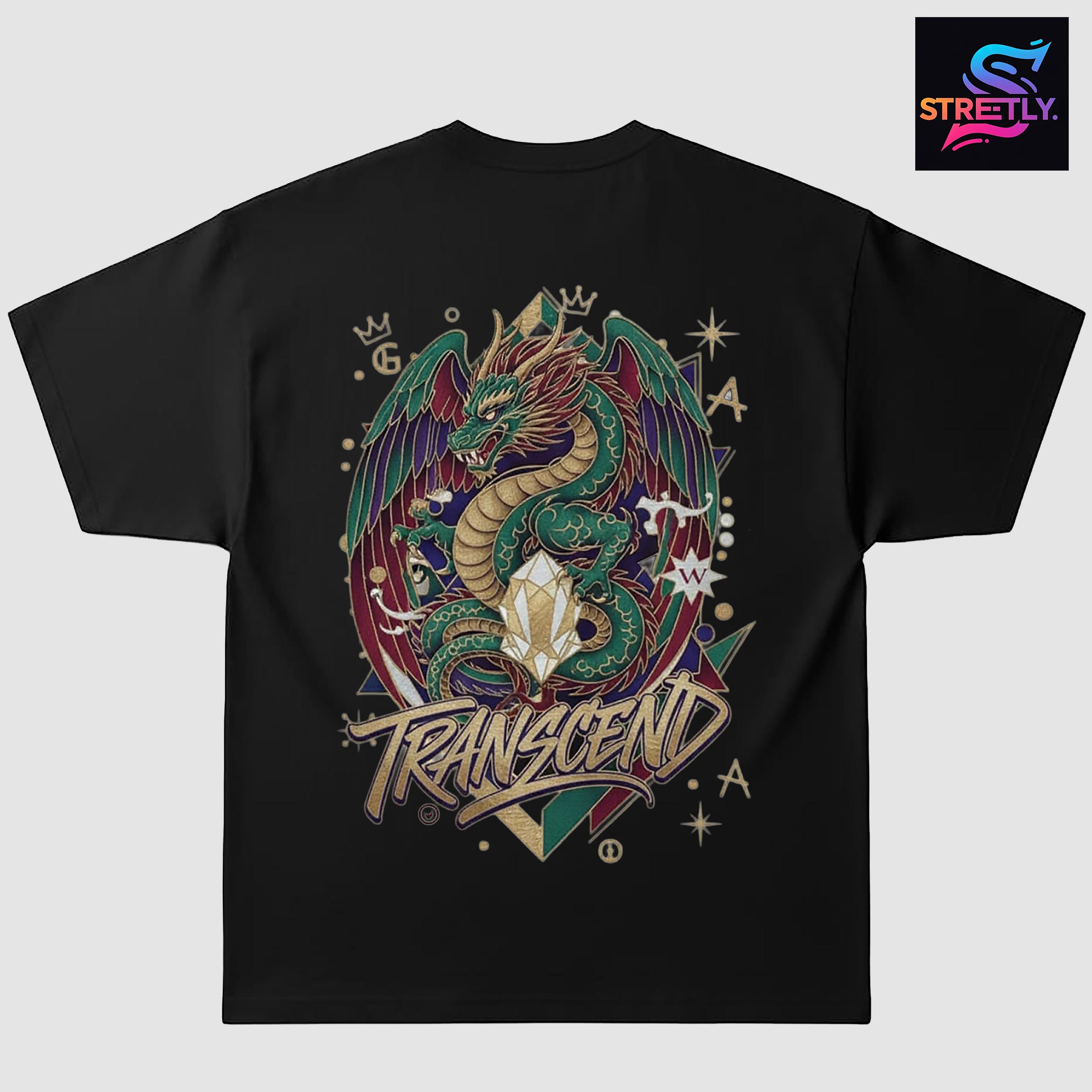 Transcend|Graphic Printed Oversized Crew Neck Premium T-shirt|100% Cotton|Unisex