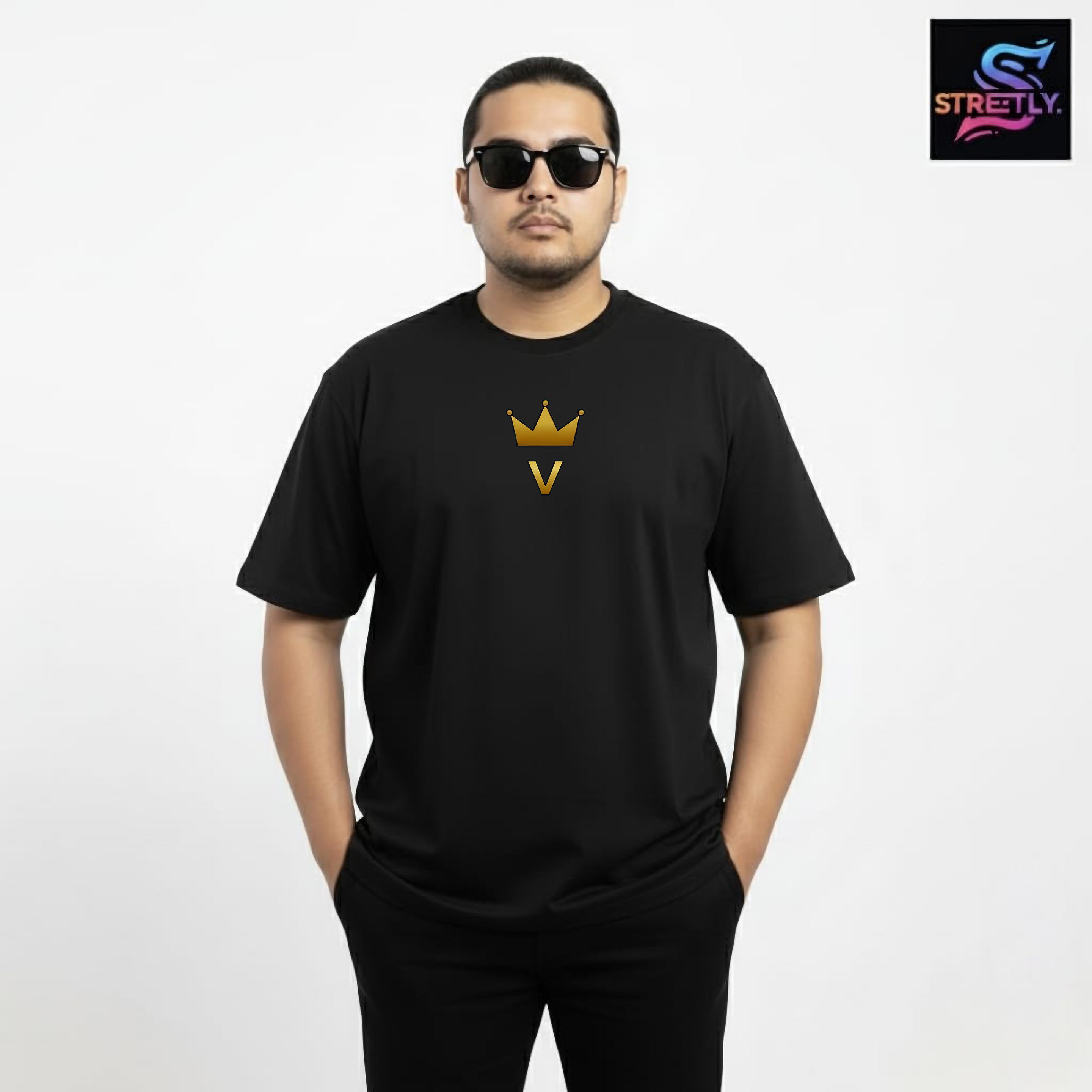 Victory|Graphic Printed Oversized Crew Neck Premium T-shirt|100% Cotton|Unisex