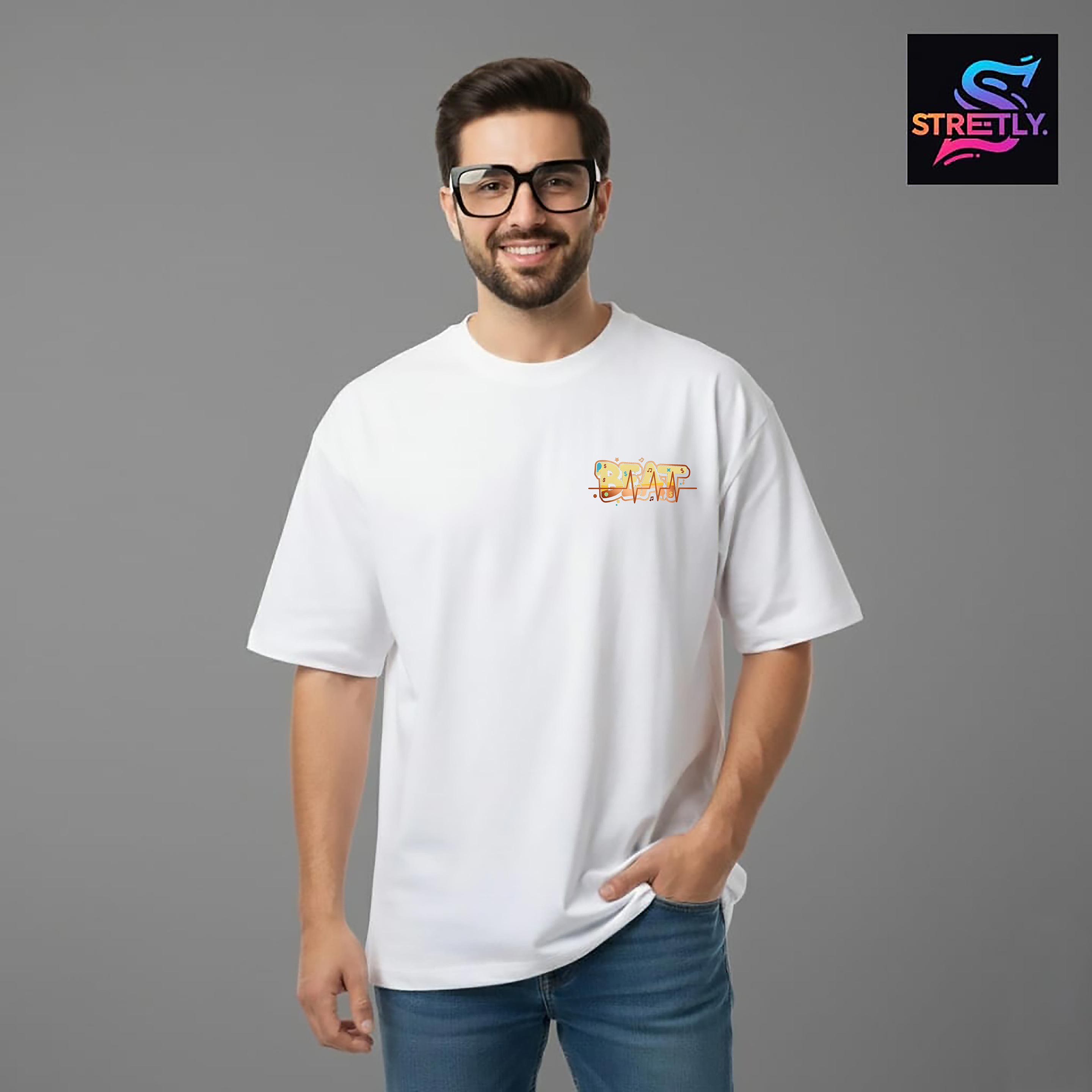 Chase The Beat|Graphic Printed Oversized Crew Neck Premium T-shirt|100% Cotton|Unisex