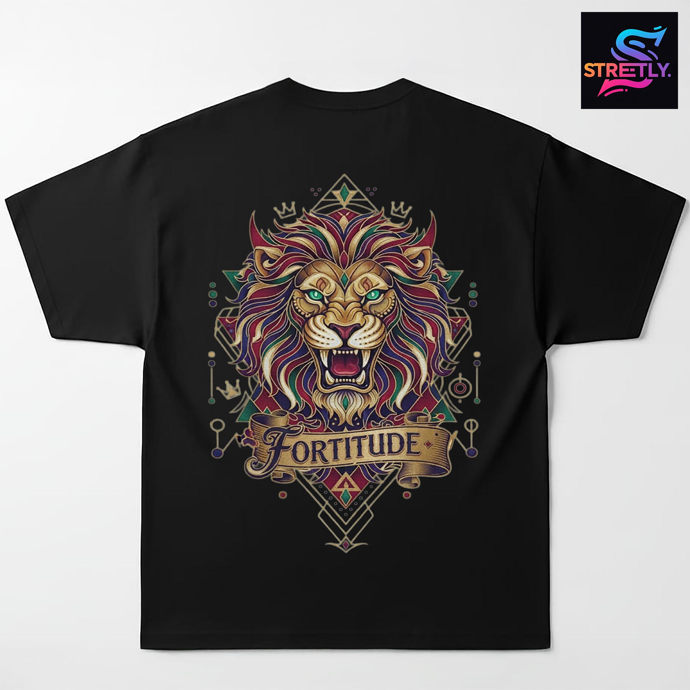 Fortitude|Graphic Printed Oversized Crew Neck Premium T-shirt|100% Cotton|Unisex