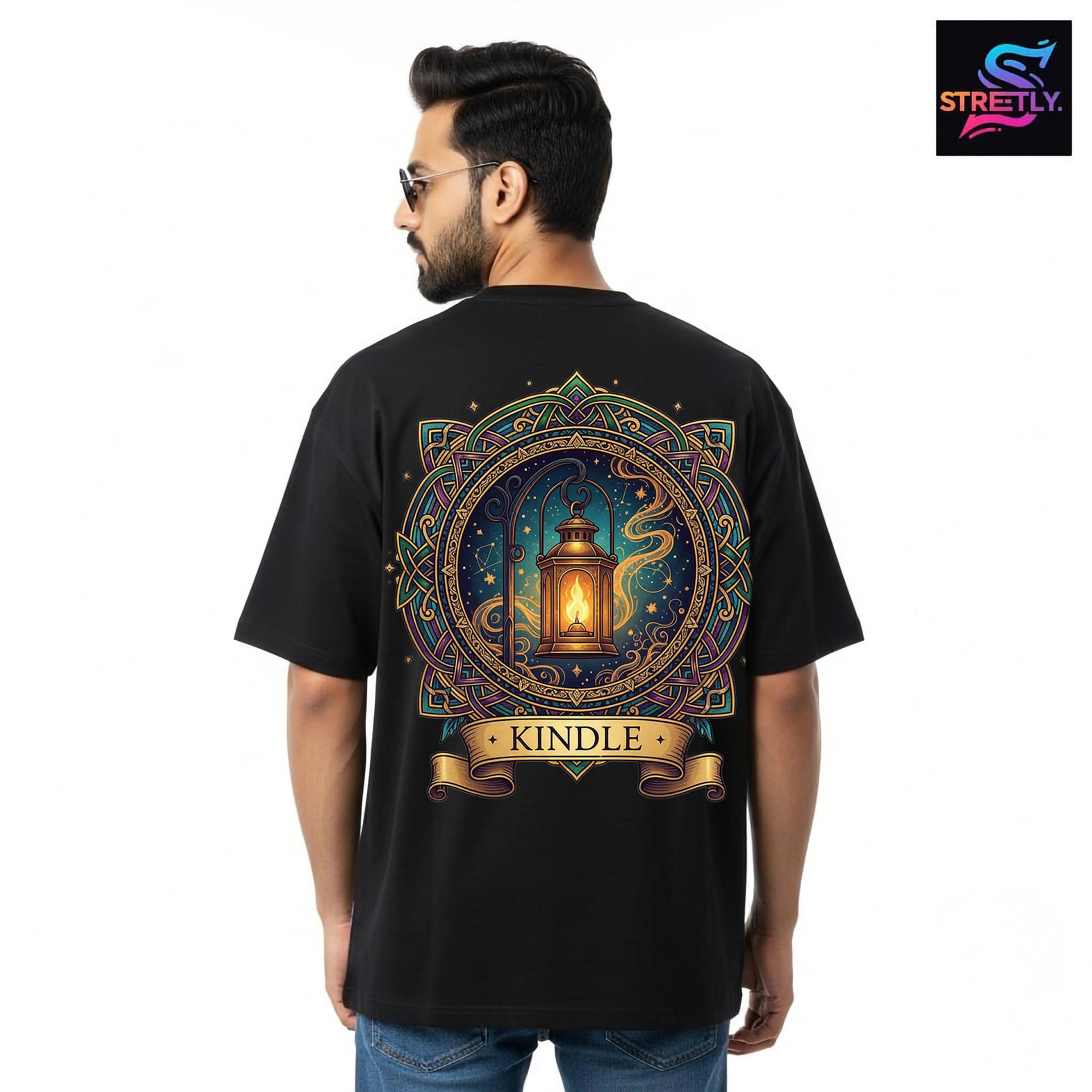 Kindle|Graphic Printed Oversized Crew Neck Premium T-shirt|100% Cotton|Unisex