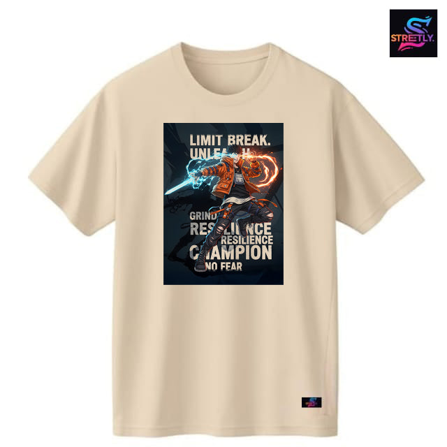 Limit Break - Anime|Graphic Printed Oversized Crew Neck Premium T-shirt|100% Cotton|Unisex