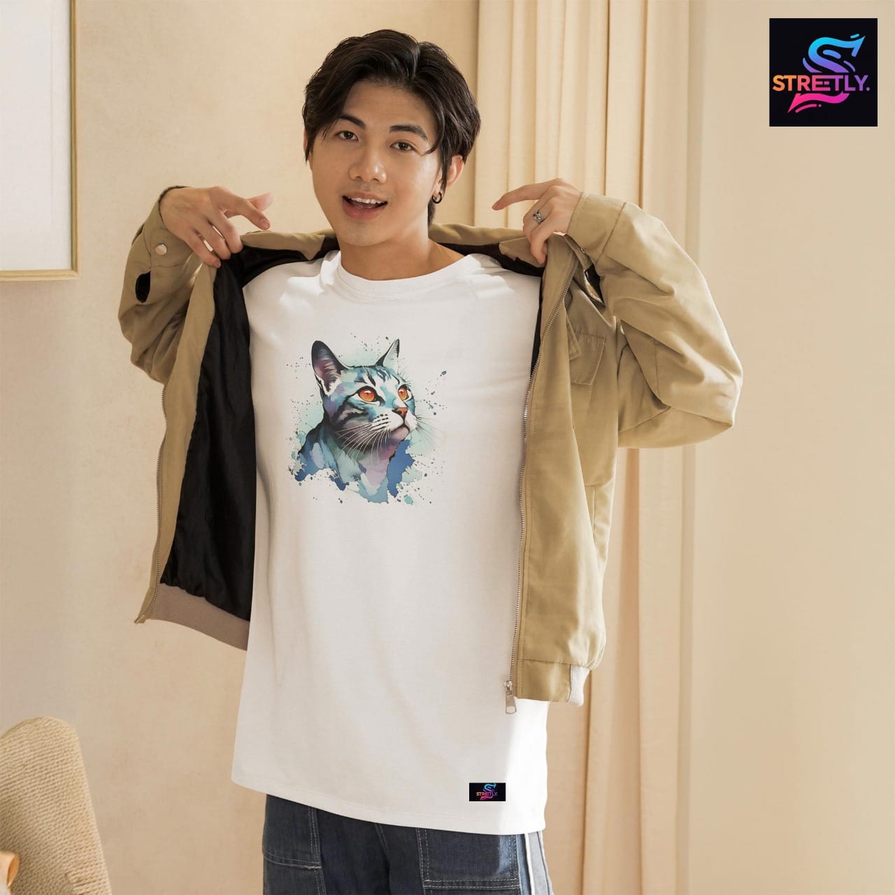 Enigmatic Gaze|Graphic Printed Oversized Crew Neck Premium T-shirt|100% Cotton|Unisex