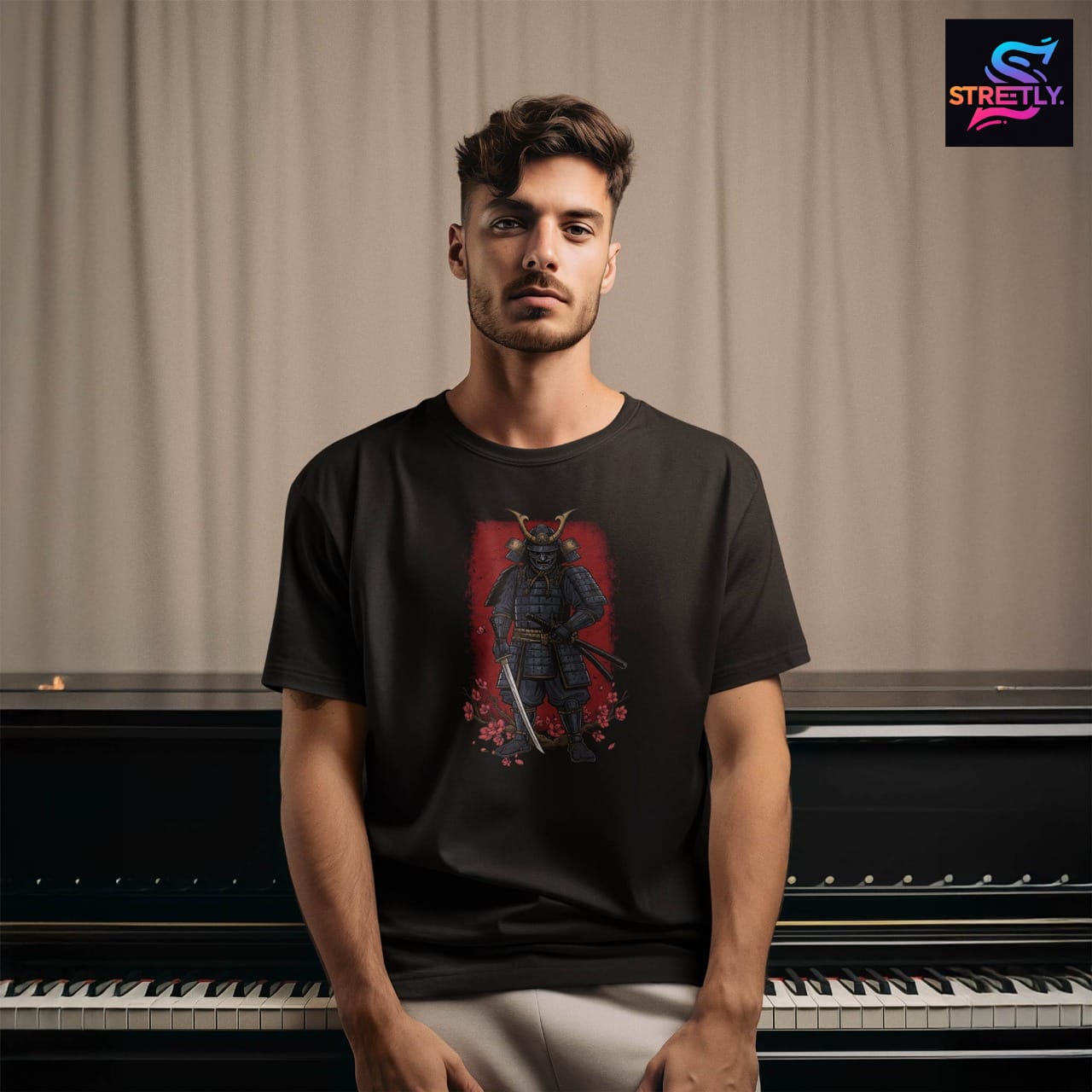 Blossoms and Blades|Graphic Printed Oversized Crew Neck Premium T-shirt|100% Cotton|Unisex