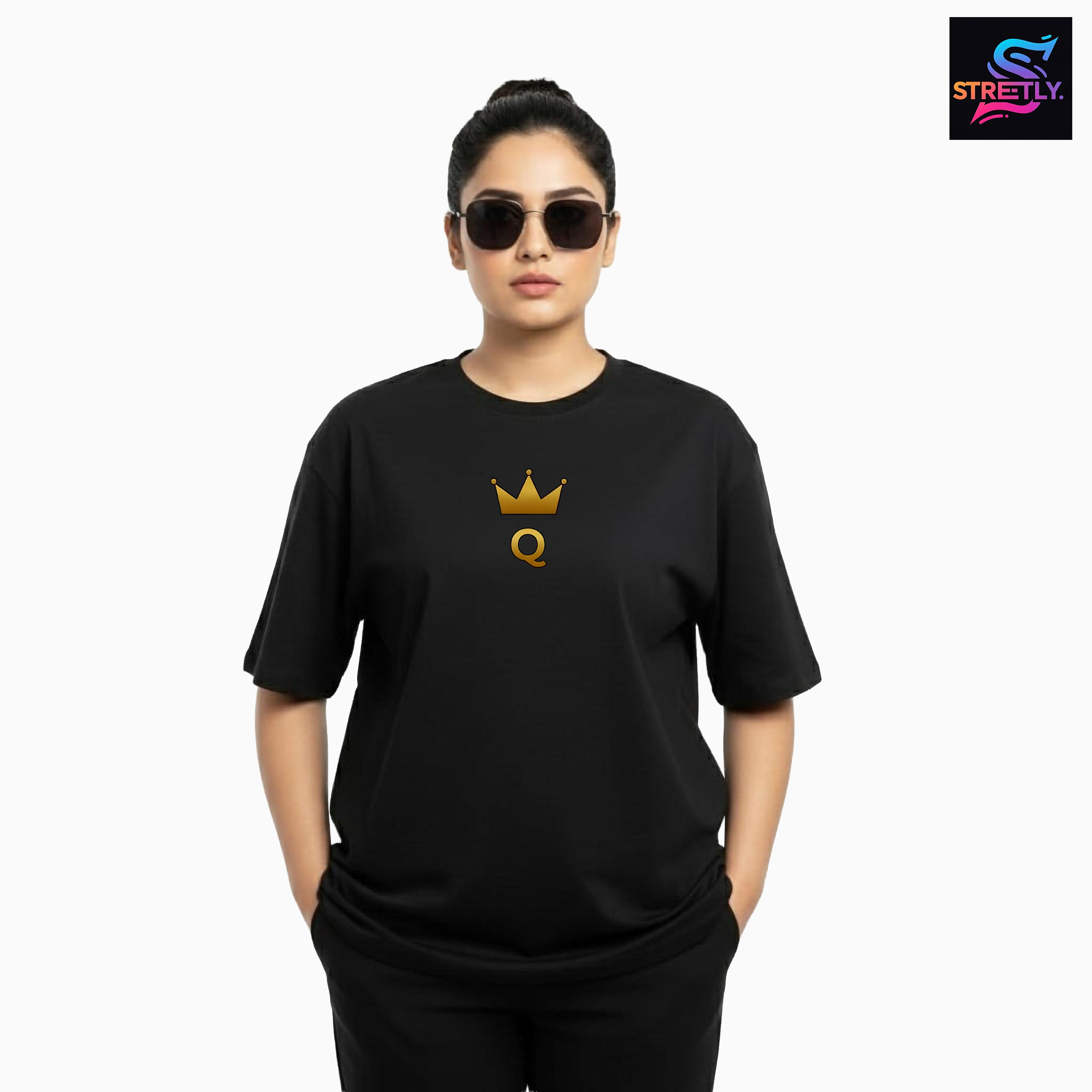 Quest|Graphic Printed Oversized Crew Neck Premium T-shirt|100% Cotton|Unisex