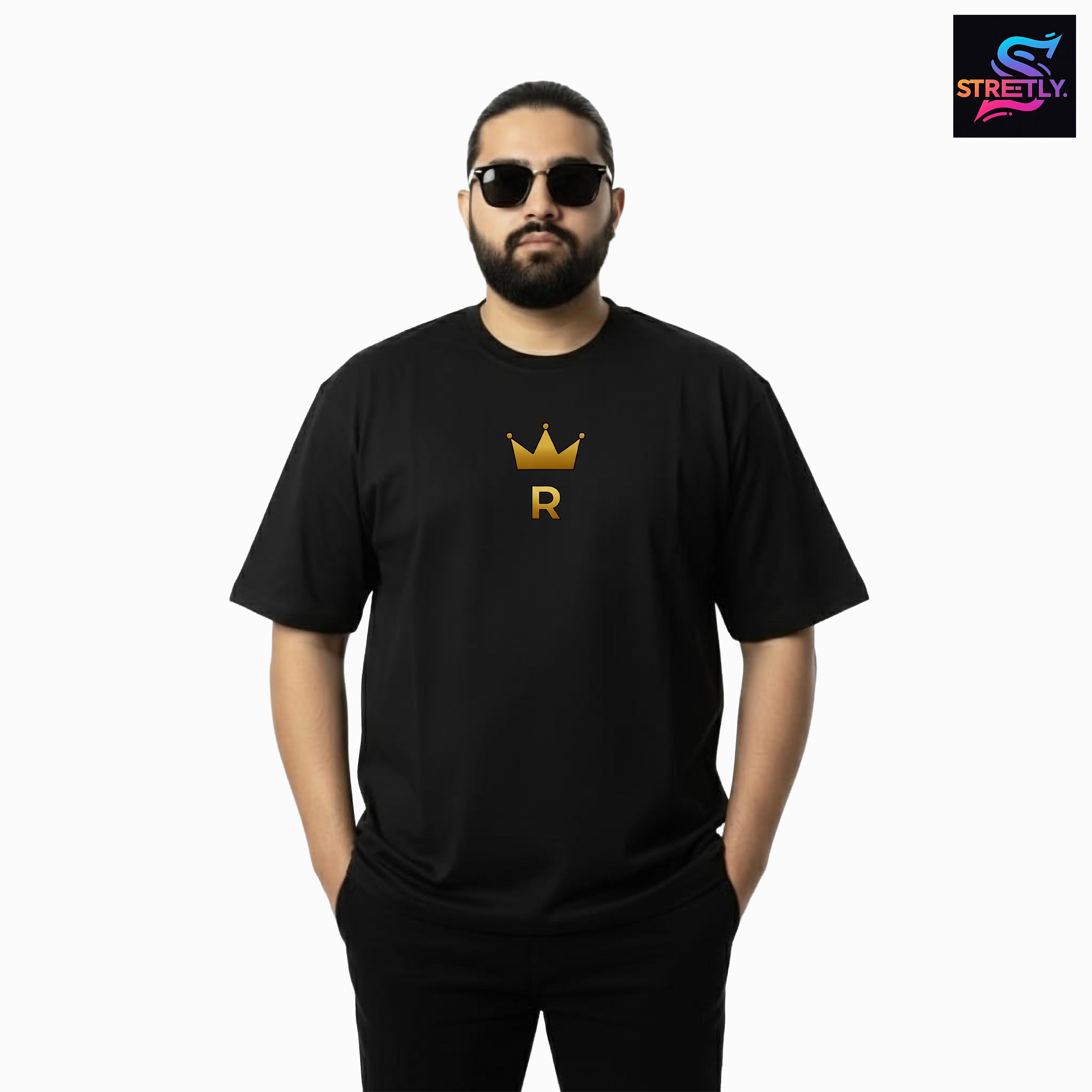 Rise|Graphic Printed Oversized Crew Neck Premium T-shirt|100% Cotton|Unisex