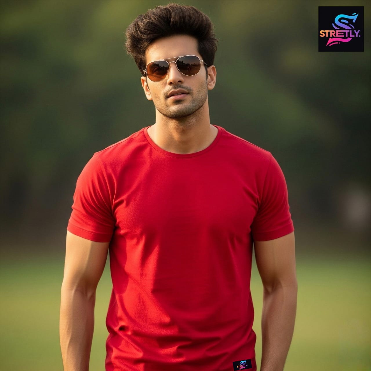 Raging Red|Plain Regular Crew Neck Premium T-shirt|100% Cotton|Unisex