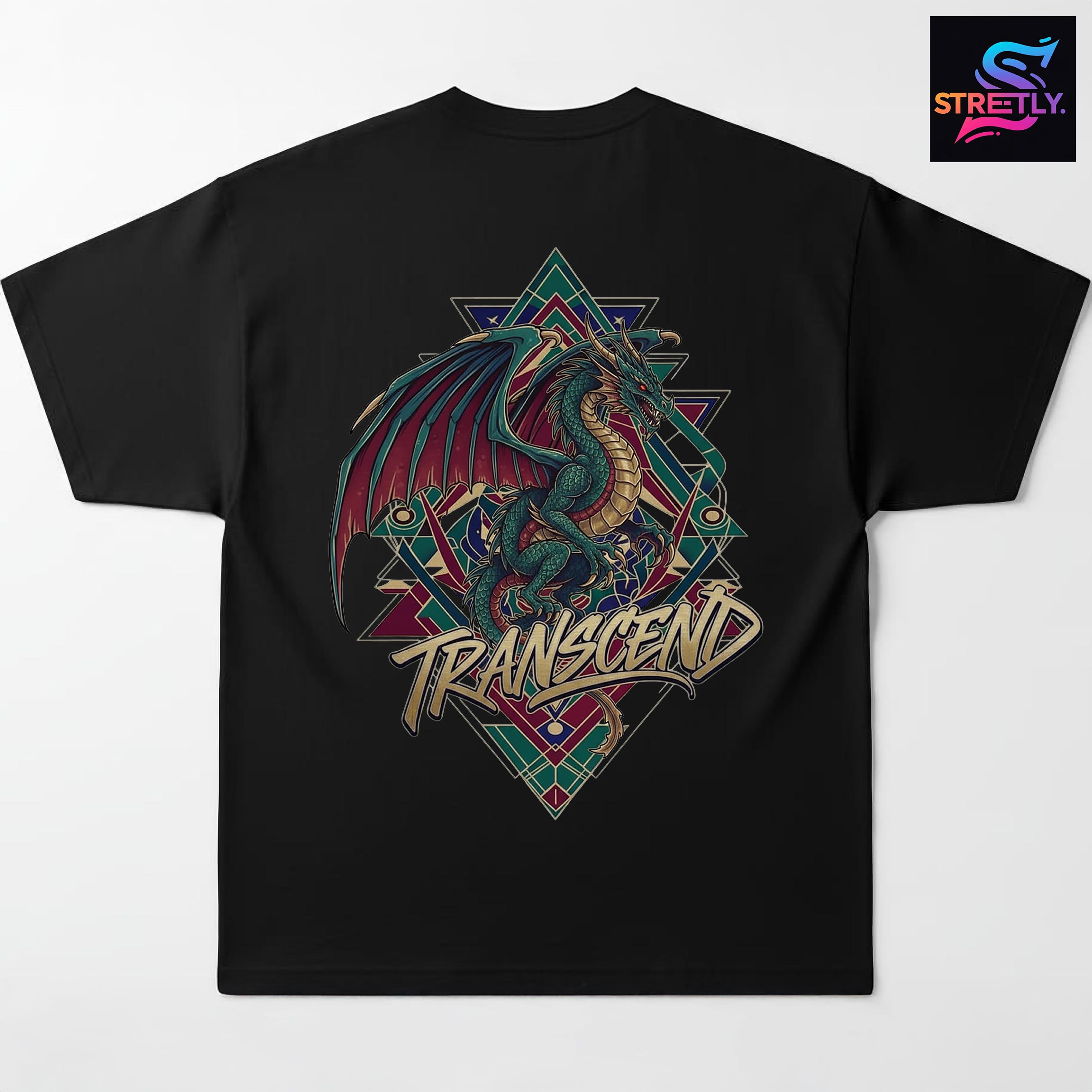 Transcend|Graphic Printed Oversized Crew Neck Premium T-shirt|100% Cotton|Unisex
