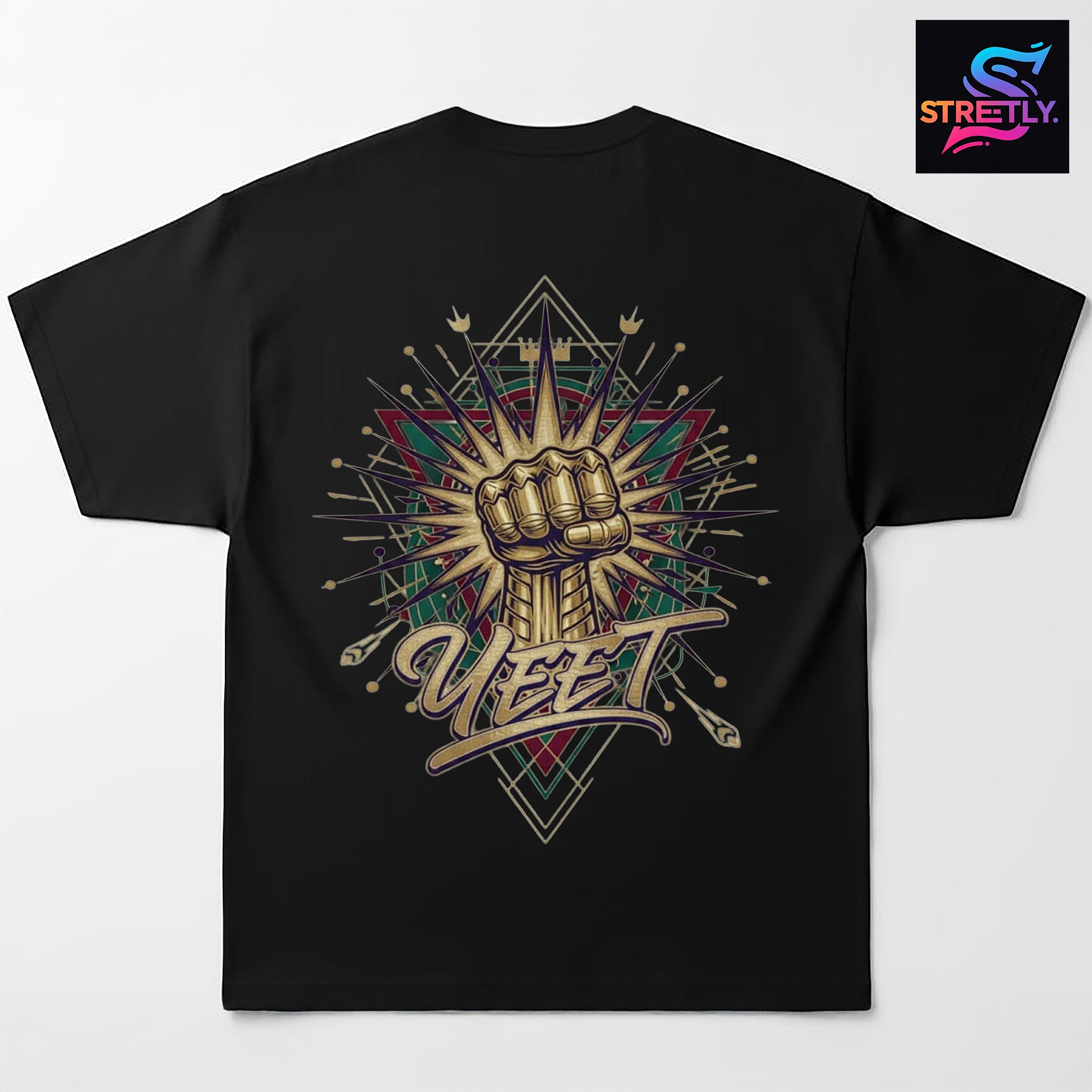 Yeet|Graphic Printed Oversized Crew Neck Premium T-shirt|100% Cotton|Unisex