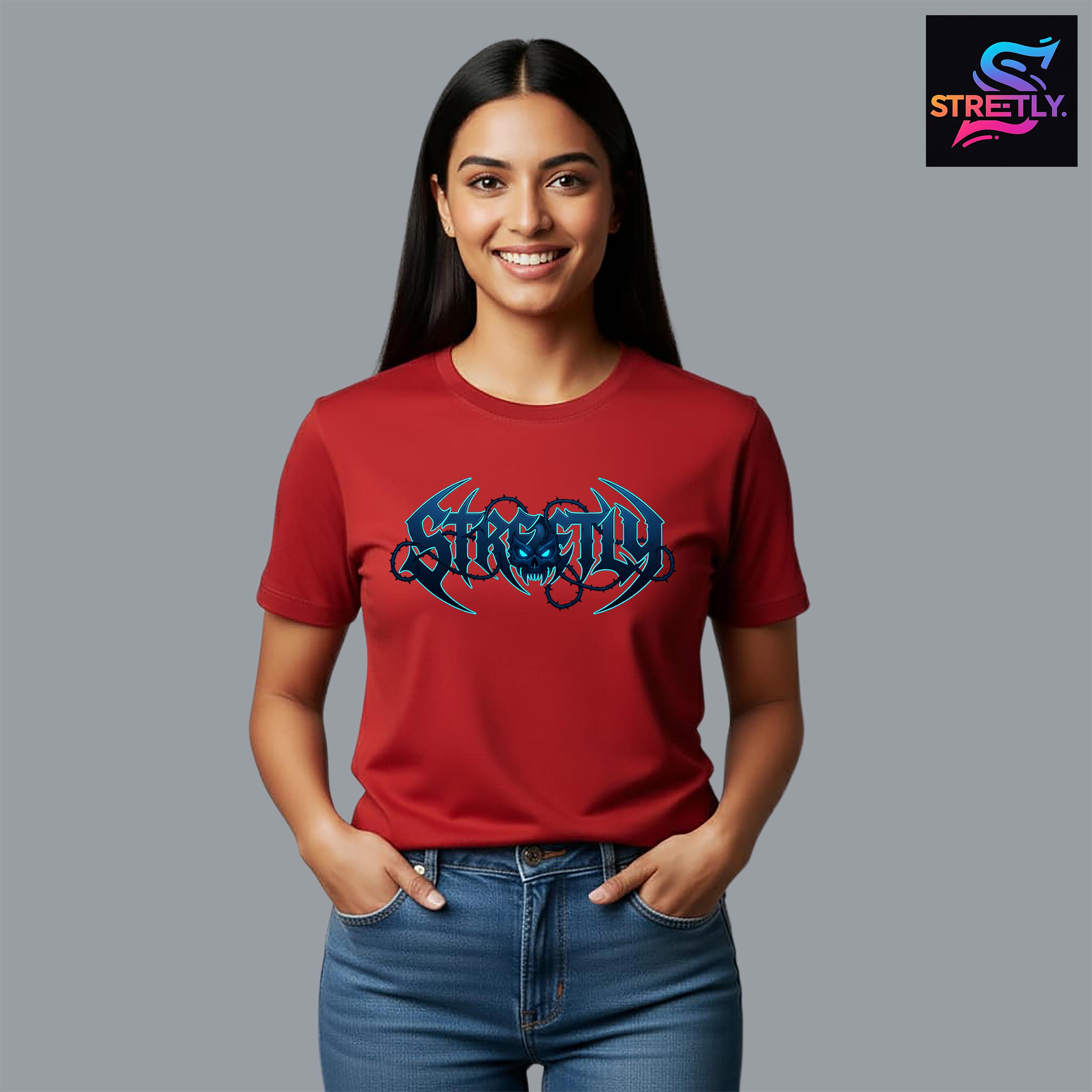 Raging Red|Graphic Printed Regular Crew Neck Premium T-shirt|100% Cotton|Unisex