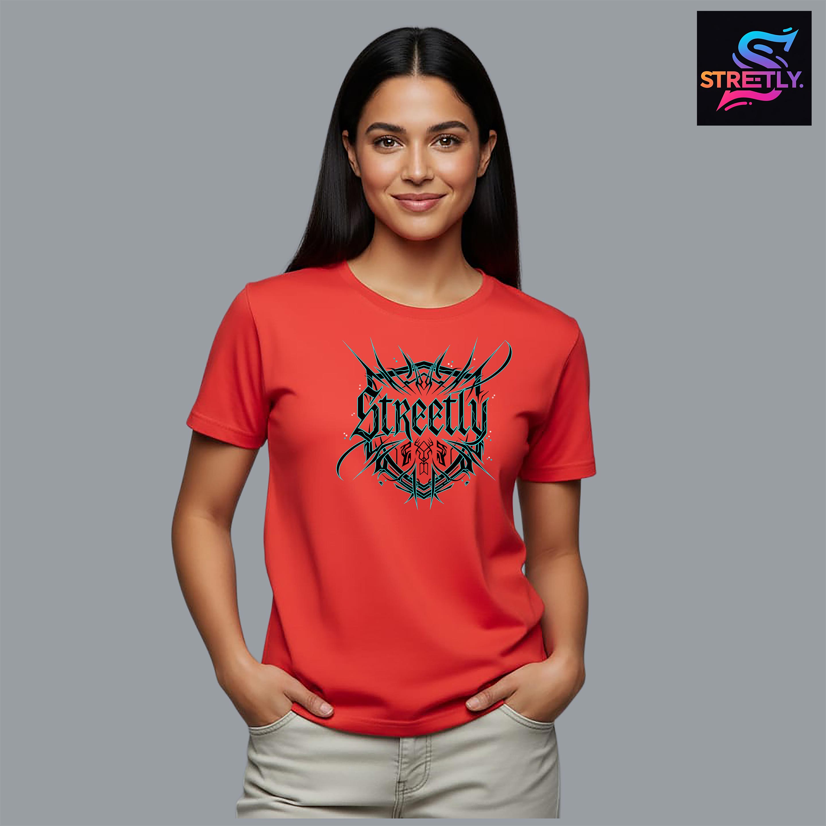 Dark Orange|Graphic Printed Regular Crew Neck Premium T-shirt|100% Cotton|Unisex